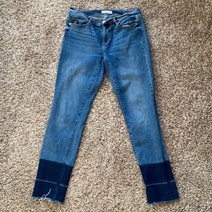 LOFT Modern Skinny Medium & Dark Contrast Jeans